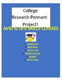 College Pennant Project!  Webquest, Research, Create, & Present!