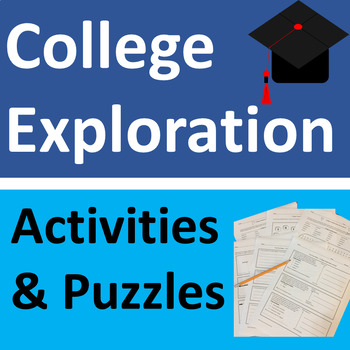 Preview of College Planning and Exploration Fun Puzzles and Activities