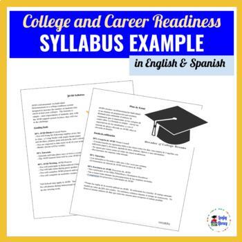 Preview of College Readiness Class Syllabus Example for the avid learner l College Elective