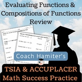 Evaluating Functions and Composition of Functions Review