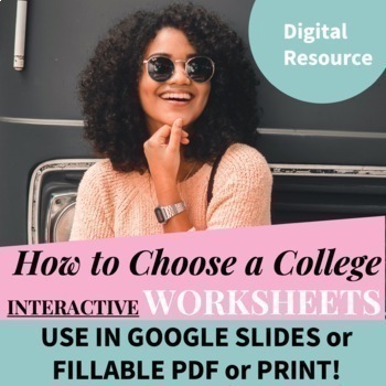 Preview of College Readiness - How to Choose a College Worksheets | Google Drive Version