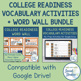 College Readiness Vocabulary Activity Set and Word Wall Bundle