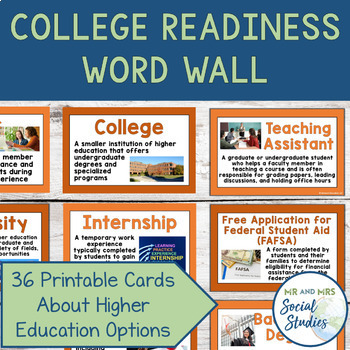 Preview of College Readiness Word Wall