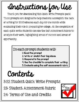 writing prompts college creative writing