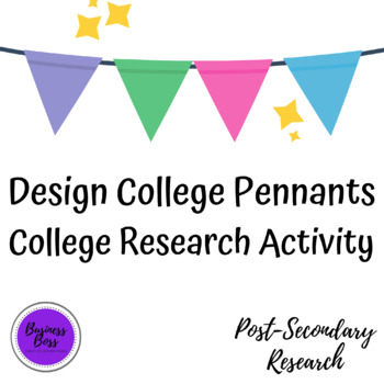 Preview of College Research Activity - Design College Pennants - Post-Secondary Education