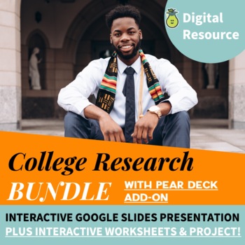 Preview of College Research Pear Deck BUNDLE
