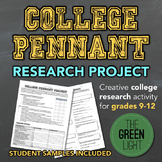 College Research Pennant Project With Worksheet