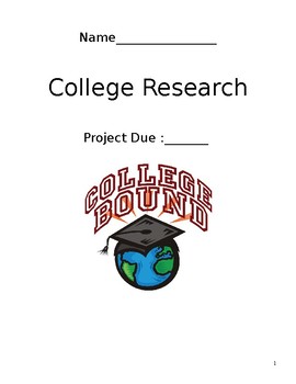 Preview of College Research Project- Editable