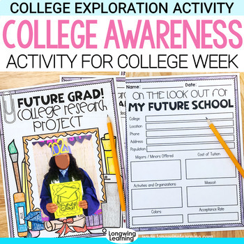 Preview of College Research Project for College Awareness and Career Week for College Week