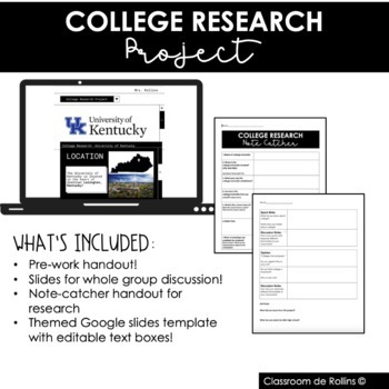 college research project google slides