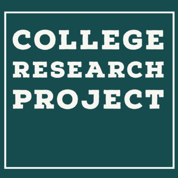 Preview of College Research Project (with Sample Project)
