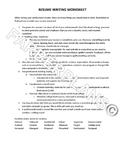 College Resume Writing Packet & Worksheet