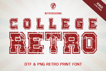 Preview of College Retro Font