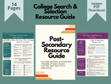 College Search and Selection Resource Guide; tips, links, 