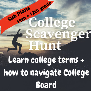 Preview of College Term Scavenger Hunt- College Board Search Practice