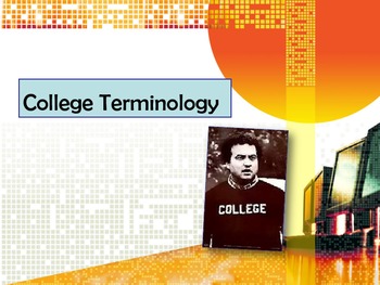 Preview of College Terminology Terms and Quiz