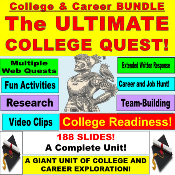 Preview of College and Careers Web Quest Bundle