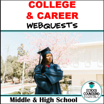 Preview of 6 College & Career WebQuests- includes distance learning option