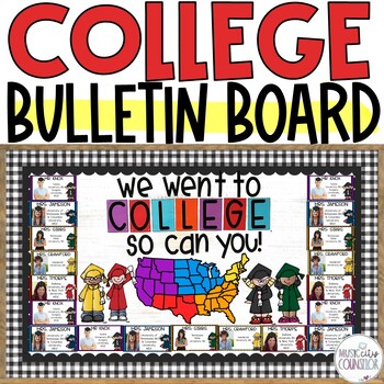 Preview of College Week, College Awareness Editable Bulletin Board