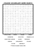 College Week Resource - College Vocabulary and Word Search