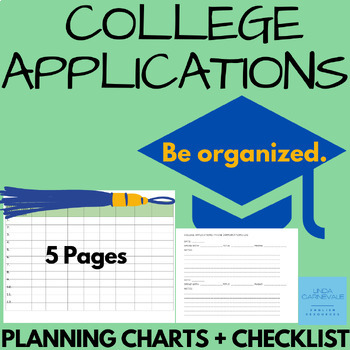Preview of College and Career Prep-Applications Tracker, Checklist for High School Students