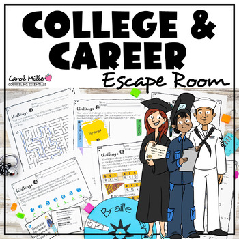 Preview of College and Career Awareness Escape Room | College and Career Exploration