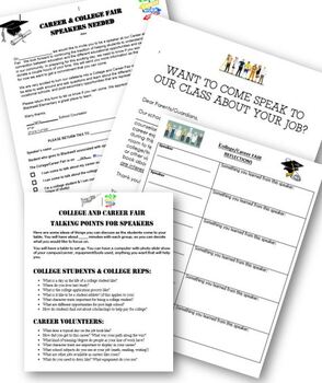 Preview of College and Career Fair Handouts and Forms