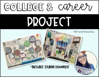Preview of College and Career Project *EDITABLE* Math in their career