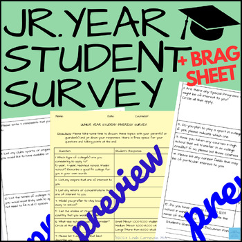 Preview of College and Career Readiness Activities-11th 12th Grade Student Interest Surveys