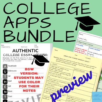Preview of College and Career Readiness Activities - Personal Essay Writing 11, 12th grades