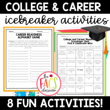 Preview of Life Skills College and Career Readiness Ice Breakers for Back to School | FCS