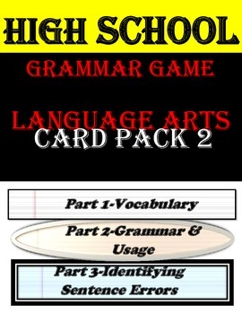 Preview of Grammar Game for High School-Edition 2