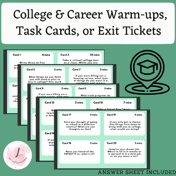 Preview of College and Career Readiness Warm-ups, Notebook Prompts, or Exit Tickets