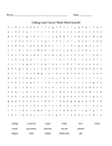 College and Career Week Word Search