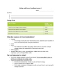 College readiness - scholarships and financial aid worksheet
