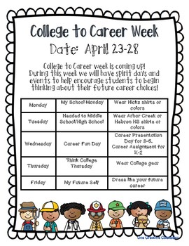 Preview of College to Career Week Bundle!