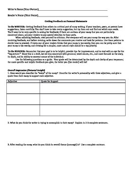 essay peer review worksheet pdf