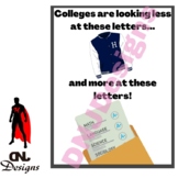 Colleges Are Looking At These Letters Poster Pack