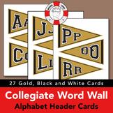 Collegiate-Themed Word Wall Header Cards: Gold