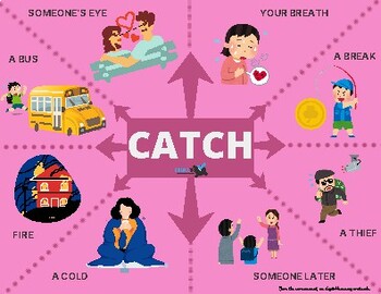 Preview of Collocations with CATCH -- FUN ESL activities! (NEW SET)