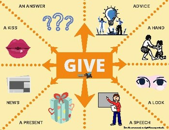 Preview of Collocations with GIVE -- FUN ESL activities!