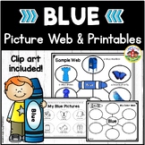 Color Blue Picture Web Activity for Preschool