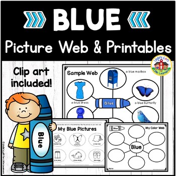 Preview of Blue Color Recognition Picture Web Activity and Printables