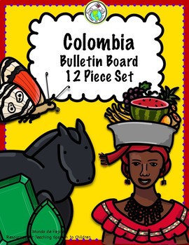 Preview of Colombia 12 Piece Bulletin Board Set