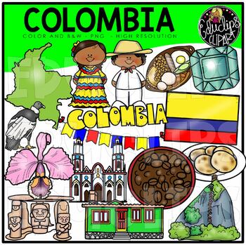 Preview of Colombia Clip Art Set {Educlips Clipart}