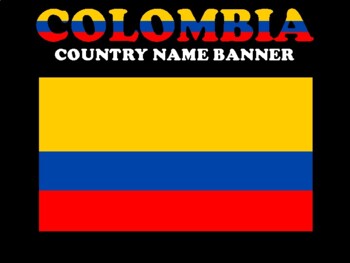 Preview of Colombia Country Name Banner | Large Letters