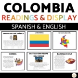 Colombia Culture Readings Classroom Display | Spanish English