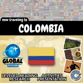 Preview of Colombia - Global Studies - Leveled Reading, Activities, Slides & Digital INB