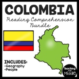 Colombia Reading Comprehension Worksheet Bundle Country St
