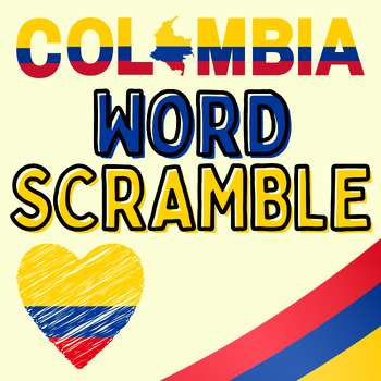 Preview of Colombia Word Scramble: No-Prep South America Geography Activity